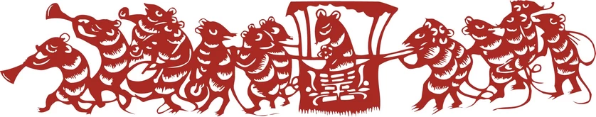 中国风中式传统喜庆民俗人物动物窗花剪纸插画边框AI矢量PNG素材【419】